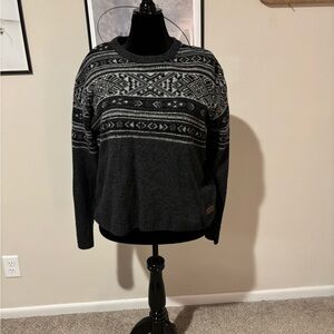 Stylish Charcoal and Light Gray Crewneck Sweater